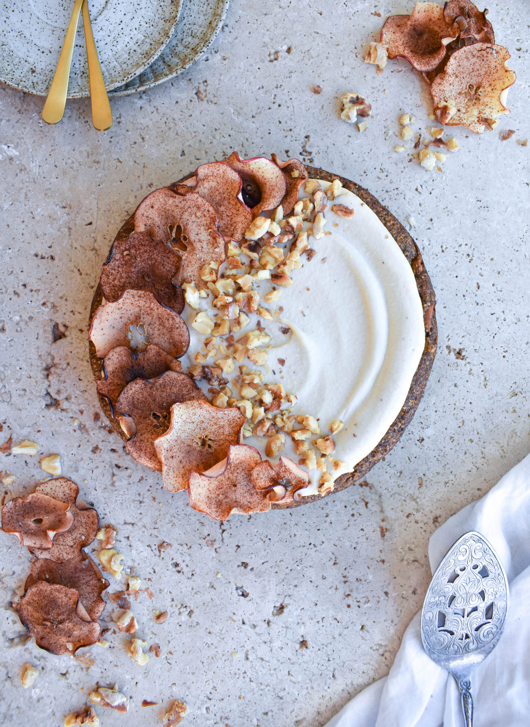 Spiced Apple Cake with Cashew Cream Cheese Icing